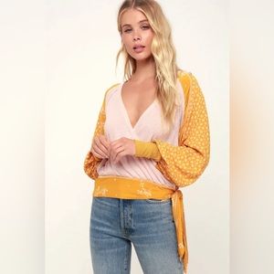 Free People Auxton Thermal Floral Print Wrap Top